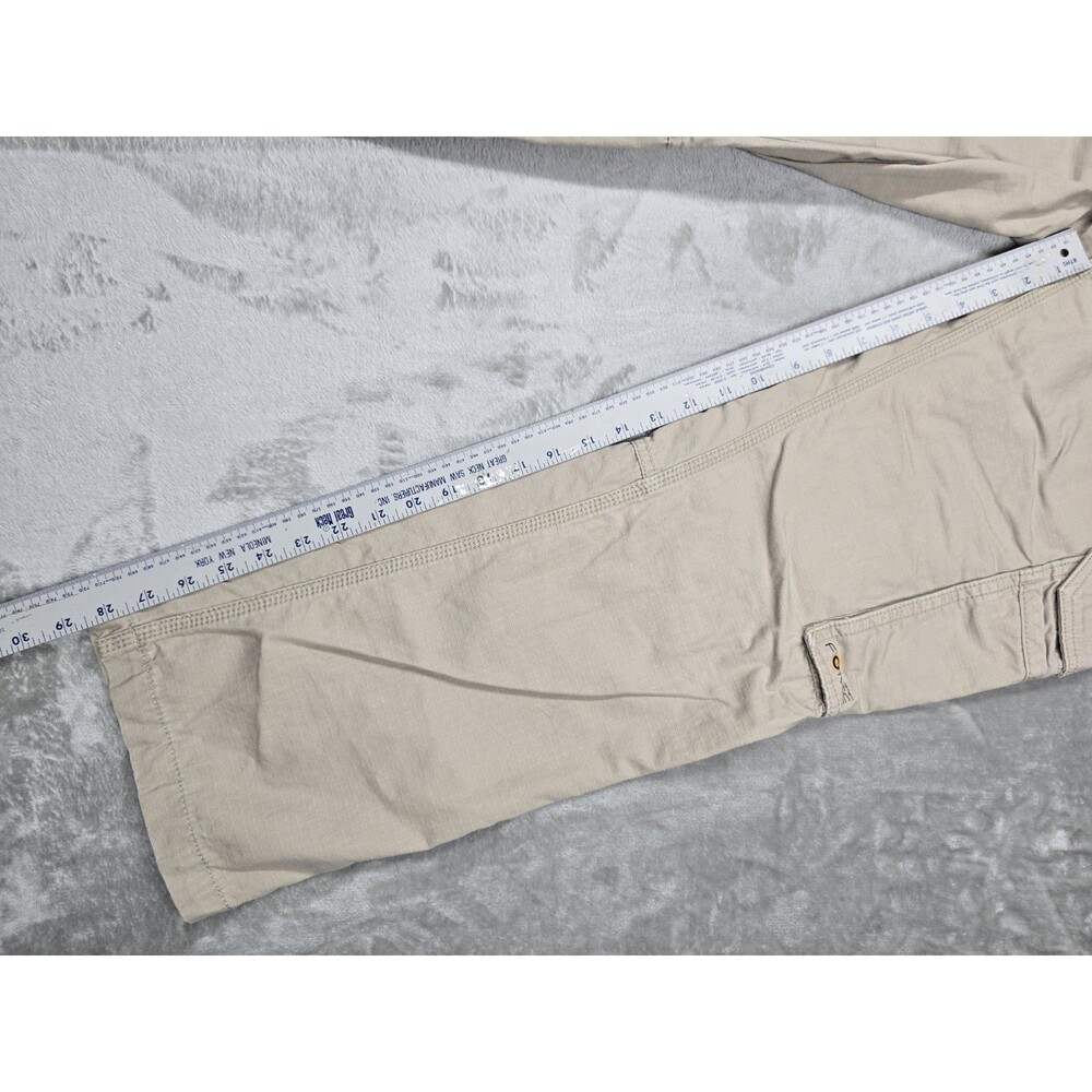 Carhartt Cargo Pants Mens 30x30 Tan Khaki Ripstop Relaxed Fit Workwear Casual - Picture 5 of 9